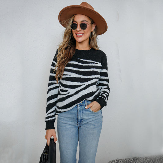 Single-breasted Classy Plus-size Commuter Sweater