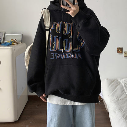 Lazy Style Hooded Jacket Korean Style Loose Hong Kong Style Top