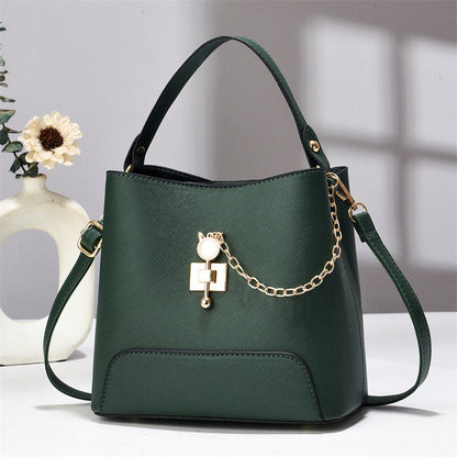 Classy Bucket Bag - Women Pu Leather