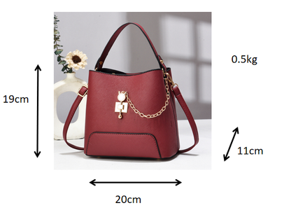 Classy Bucket Bag - Women Pu Leather