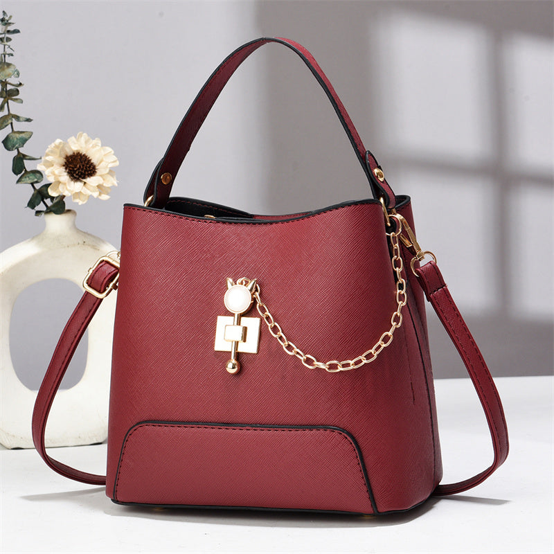 Classy Bucket Bag - Women Pu Leather