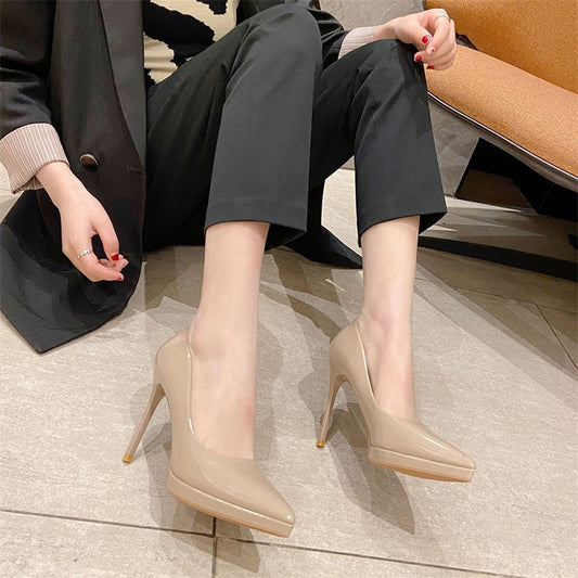 Patent Leather Sexy Women's Shoes Fashion 