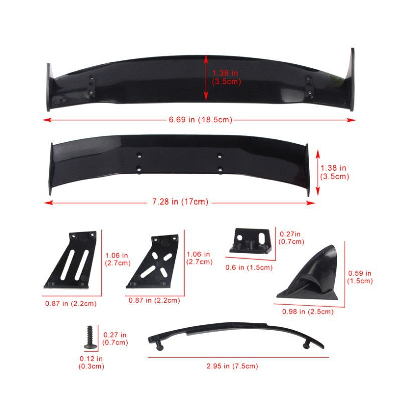 Flat Running Remote Control Model Game Car Shell Modified General Tail Accessories